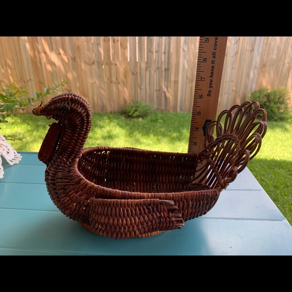 Wicker Rattan Turkey Woven Basket Display Farm House Style Vintage - Picture 8 of 8
